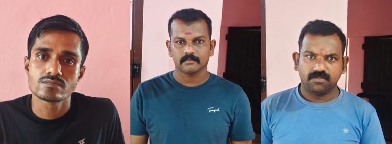ലോറികളിൽ നിന്ന് ഡീസൽ മോഷ്ടിച്ച് കടത്താൻ ശ്രമിച്ച കേസിൽ മൂന്നുപേർ അറസ്റ്റിലായി